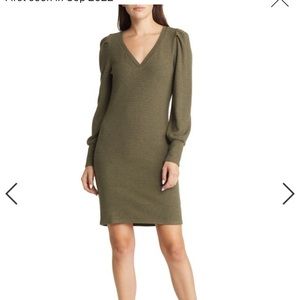 Steve Madden kadelin ribbed long sleeve dress size small NWT